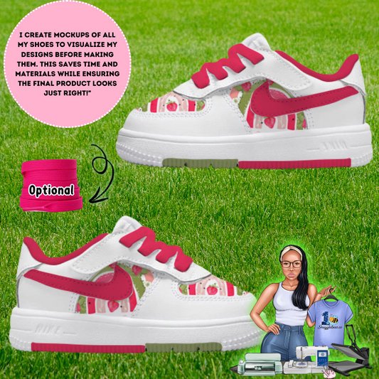 Strawberry Swirl Custom Toddler Kids Air Focus 1